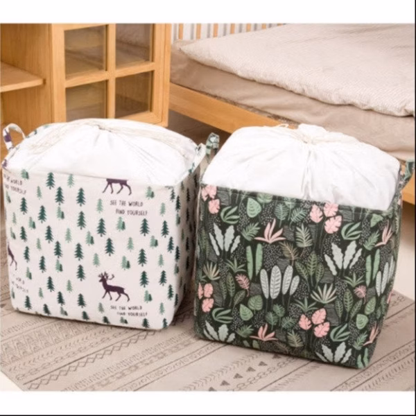 Combo 3 Túi Đựng Quần Áo Vải Canvas Dây Rút - Ảnh 2
