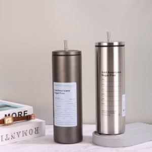 [Tặng Túi Đựng Ly] Ly Giữ Nhiệt Iced Americano Inox 304 Dáng Cao 600Ml Kèm Ống Hút - Su