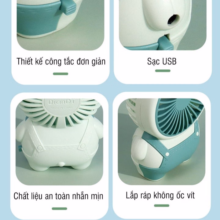 Quạt Cầm Tay Mini Con Hươu 57295 - Lady'S Passion - Ảnh 8