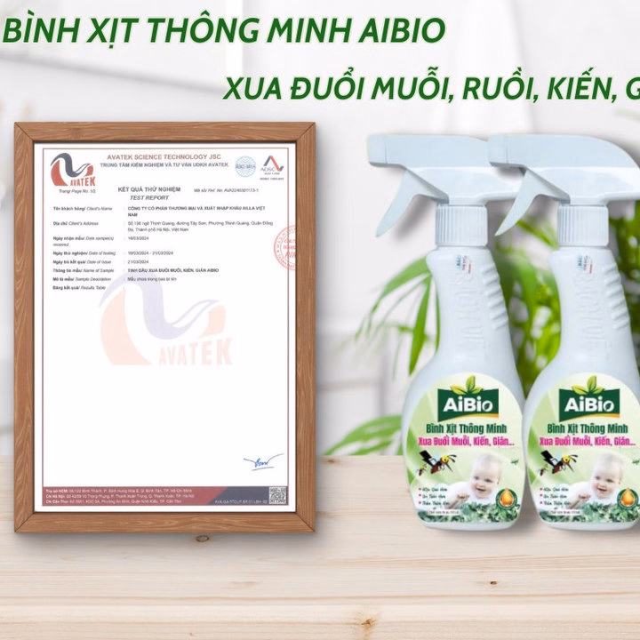 Xịt Đuổi Muỗi, Kiến, Gián Thông Minh Aibio 530Ml- Sản Phẩm Sinh Học Không Gây Mùi, Hiệu Quả Toàn Diện, An Toàn Cho Trẻ - Ảnh 2