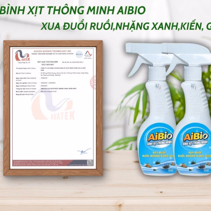 Xịt Đuổi Ruồi, Nhặng Xanh, Rán Thông Minh Aibio- Sản Phẩm Sinh Học Không Gây Mùi, Hiệu Quả Toàn Diện, An Toàn Cho Trẻ