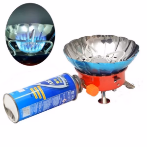 Bếp Ga Xếp Gọn Du Lịch, Có Chắn Gió - Silver