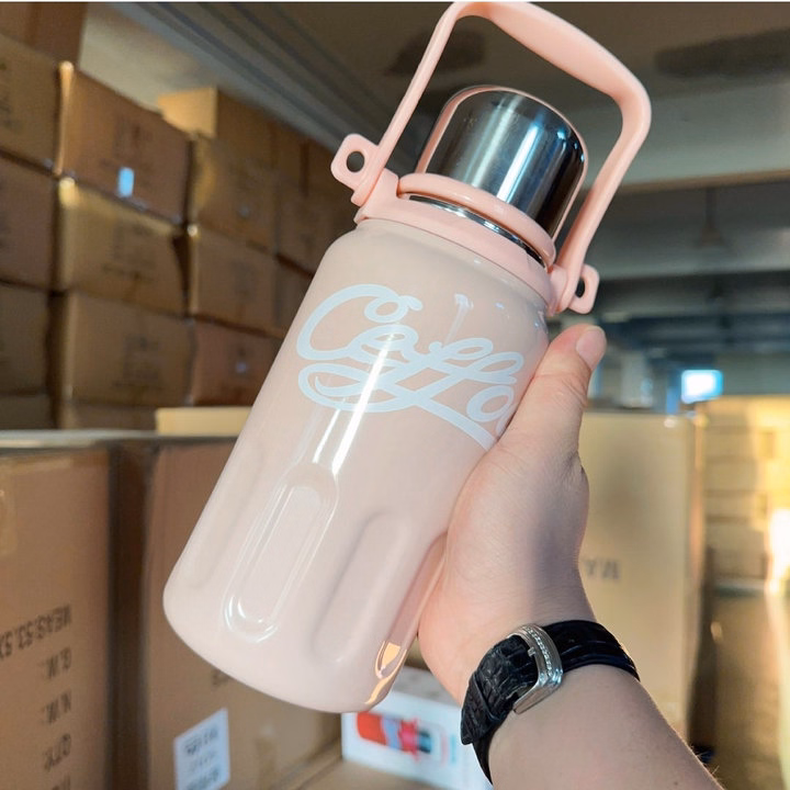 Bình Giữ Nhiệt Inox Coffee Cup Dây Đeo 1200Ml - Su - Ảnh 4