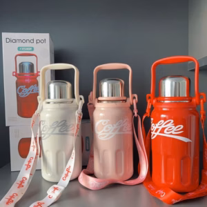 Bình Giữ Nhiệt Inox Coffee Cup Dây Đeo 1200Ml - Su