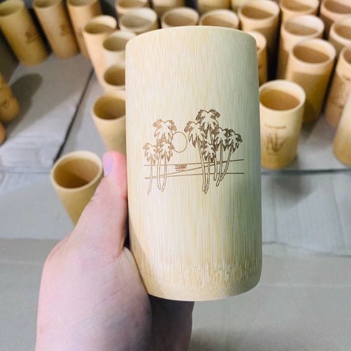 Cốc Tre Uống Nước - Ly Tre Decor Khắc Chữ - Ảnh 12
