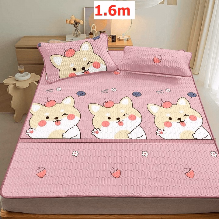Chiếu Điều Hòa Cao Su Non Tặng Kèm 2 Vỏ Gối Tencel Latex 1M6, 1M8 Ctb214 - Bechip - Ảnh 3