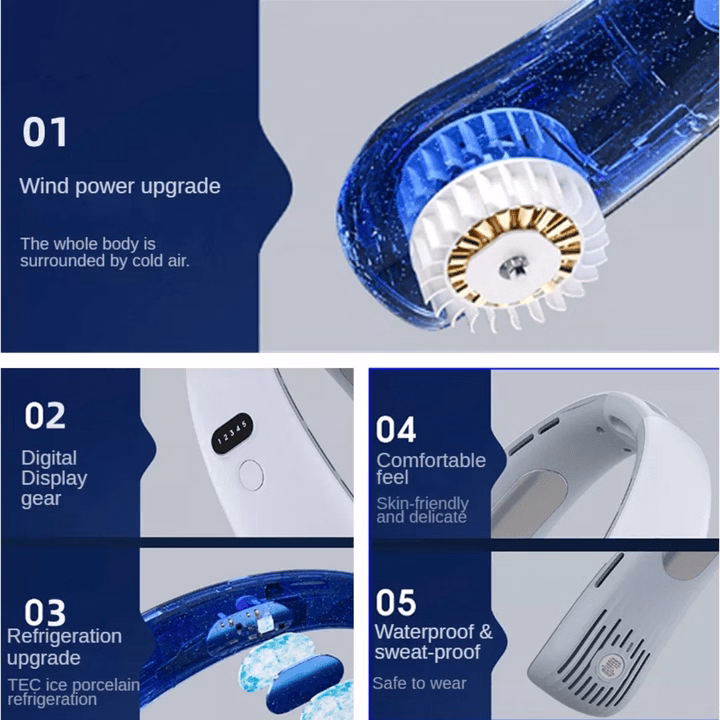 Quạt Đeo Cổ Cool Neck Fan Siêu Mát Ds-009 - Gdn - Ảnh 2