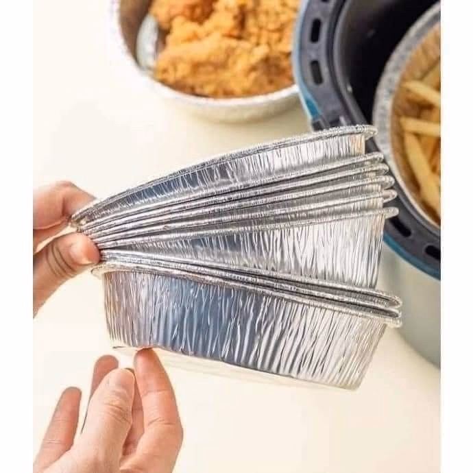 Bộ 125 Khay Bạc Lót Nồi Chiên Không Dầu 22Cm - Su