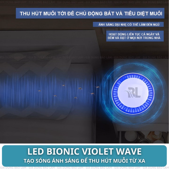 Đèn Bắt Muỗi Tự Động - Máy Bắt Muỗi Thông Minh Hút Côn Trùng - Ảnh 5