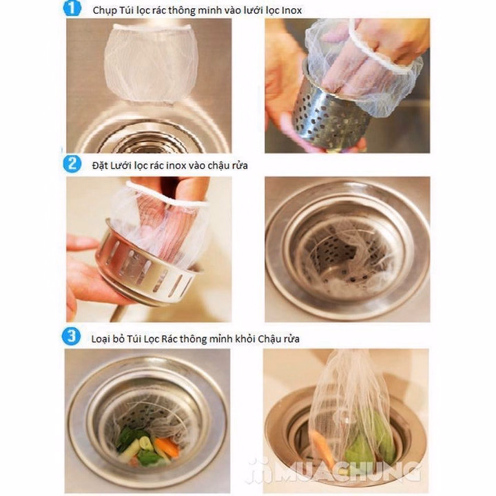Set 100C Túi Lọc Rác Bồn Rửa Chén Bát, Thiết Kế Kiểu Lưới Siêu Dai Đầu Có Chun Co Giãn Chống Tắc Nghẽn Ống Ld022 - Lady'S Passion - Ảnh 2