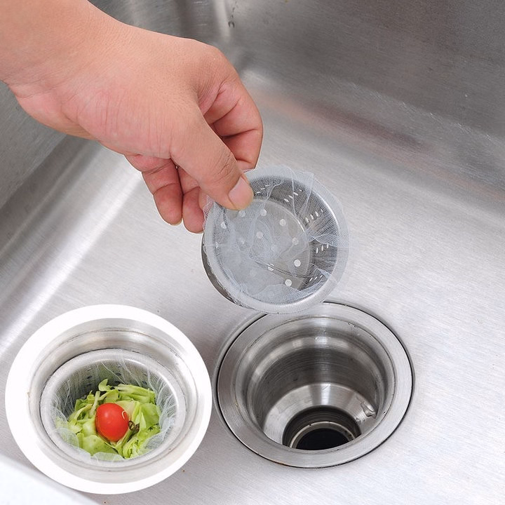 Set 100C Túi Lọc Rác Bồn Rửa Chén Bát, Thiết Kế Kiểu Lưới Siêu Dai Đầu Có Chun Co Giãn Chống Tắc Nghẽn Ống Ld022 - Lady'S Passion - Ảnh 6