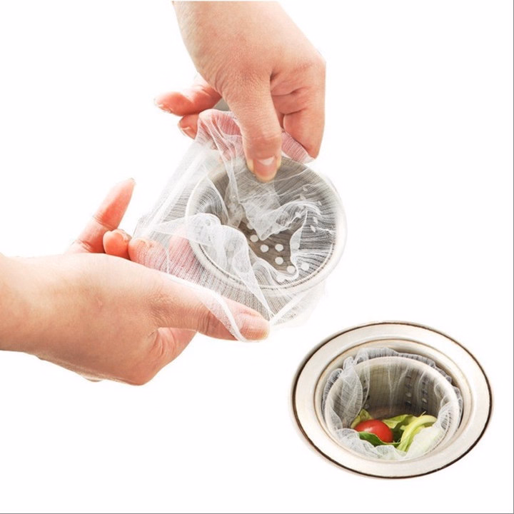 Set 100C Túi Lọc Rác Bồn Rửa Chén Bát, Thiết Kế Kiểu Lưới Siêu Dai Đầu Có Chun Co Giãn Chống Tắc Nghẽn Ống Ld022 - Lady'S Passion - Ảnh 8