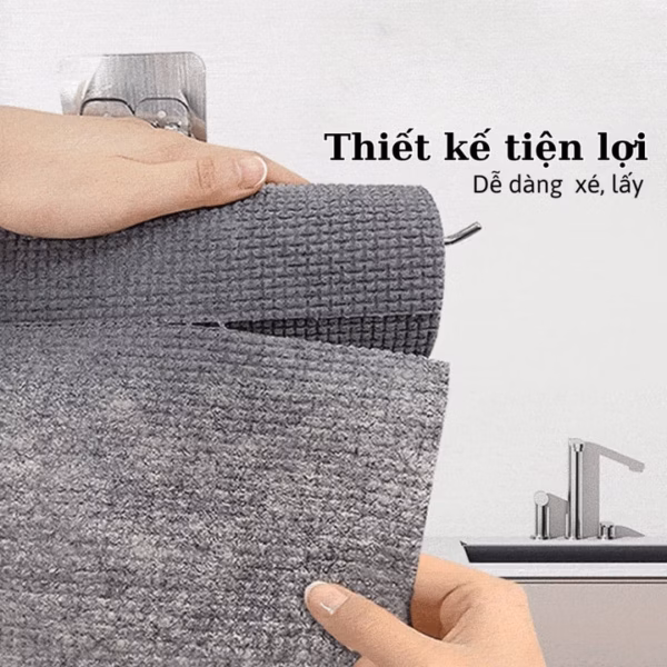 Cuộn 25 Khăn Lau Đa Năng Tái Sử Dụng Than Tre - Su - Ảnh 5