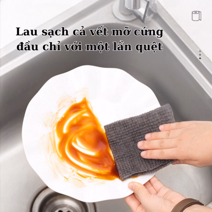 Cuộn 25 Khăn Lau Đa Năng Tái Sử Dụng Than Tre - Su - Ảnh 8