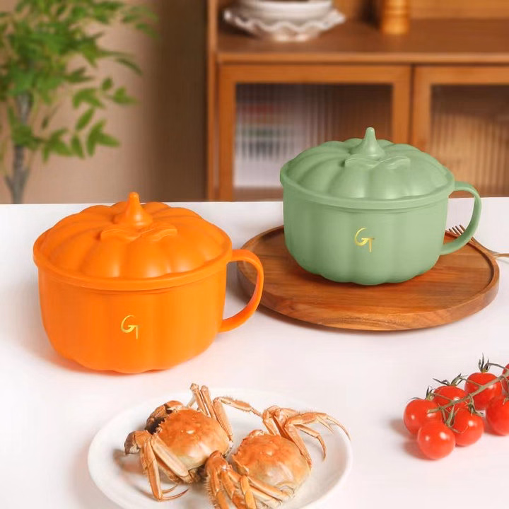 Ca Nấu Mì, Đựng Cháo Hình Bí Ngô Inox 304 Có Nắp Đậy Ld024 - Lady'S Passion