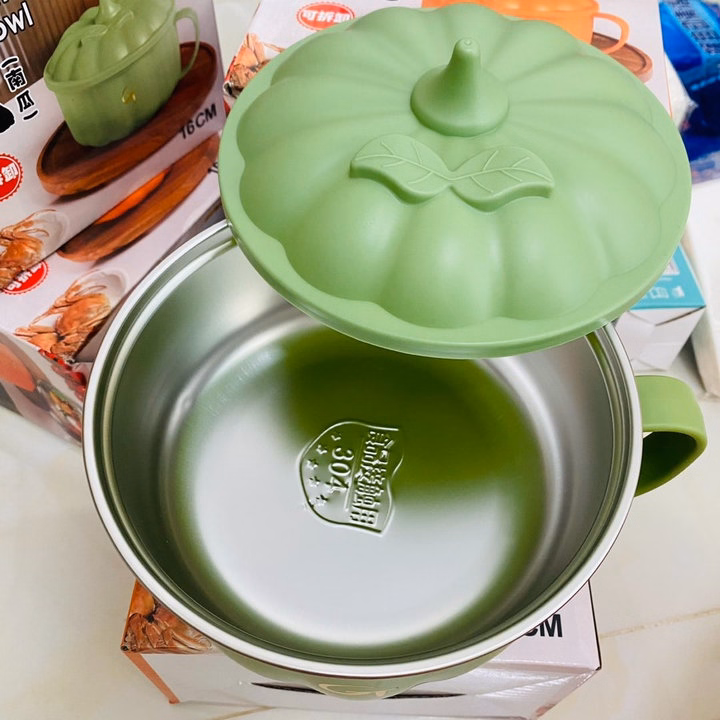 Ca Nấu Mì, Đựng Cháo Hình Bí Ngô Inox 304 Có Nắp Đậy Ld024 - Lady'S Passion - Ảnh 9