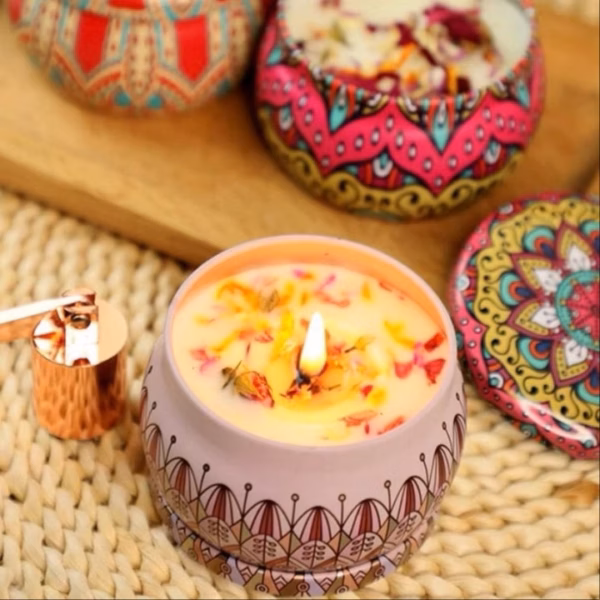 Sáp Nến Thơm Hủ Thổ Cẩm - Silver - Ảnh 4