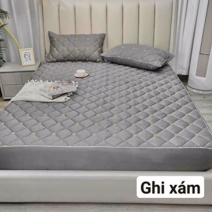 Ga Chun Phi Lụa 3 Món: 1 Ga Kèm 2 Vỏ Gối Đầu Thoáng Mát - Ảnh 4