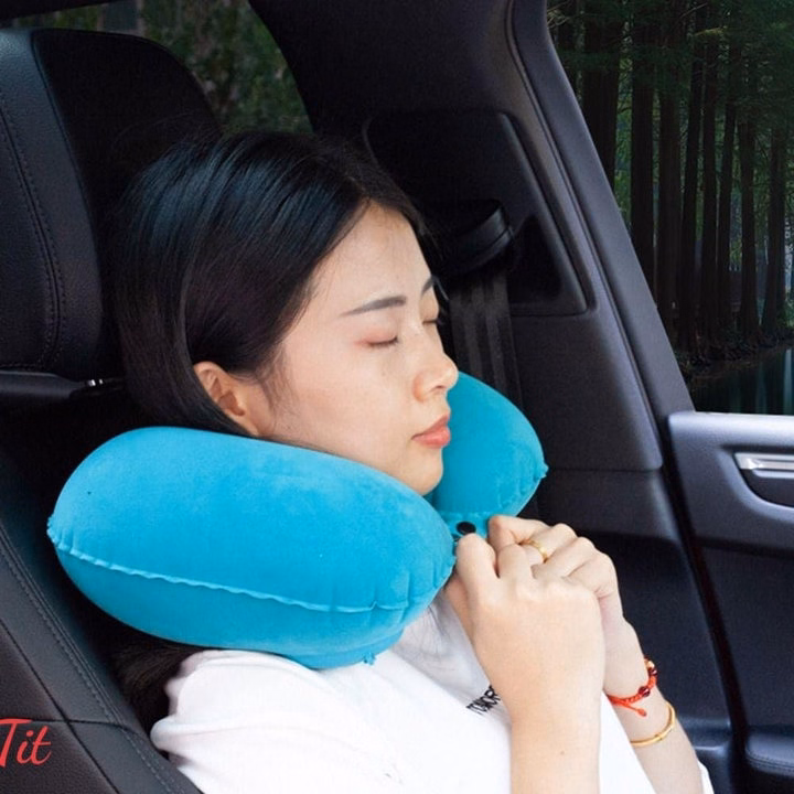Gối Bơm Hơi Hình Chữ U Khi Đi Du Lịch Tiện Dụng - Ảnh 4
