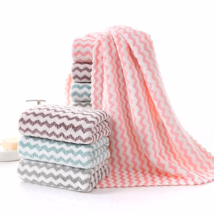 Combo 10 Khăn Mặt Lông Tuyết 25X50Cm Siêu Mịn