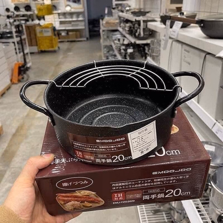 Nồi Chiên 18Cm Kèm Vỉ Gác Lọc Dầu Tiện Lợi - Ảnh 3