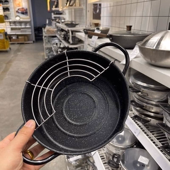 Nồi Chiên 18Cm Kèm Vỉ Gác Lọc Dầu Tiện Lợi - Ảnh 5