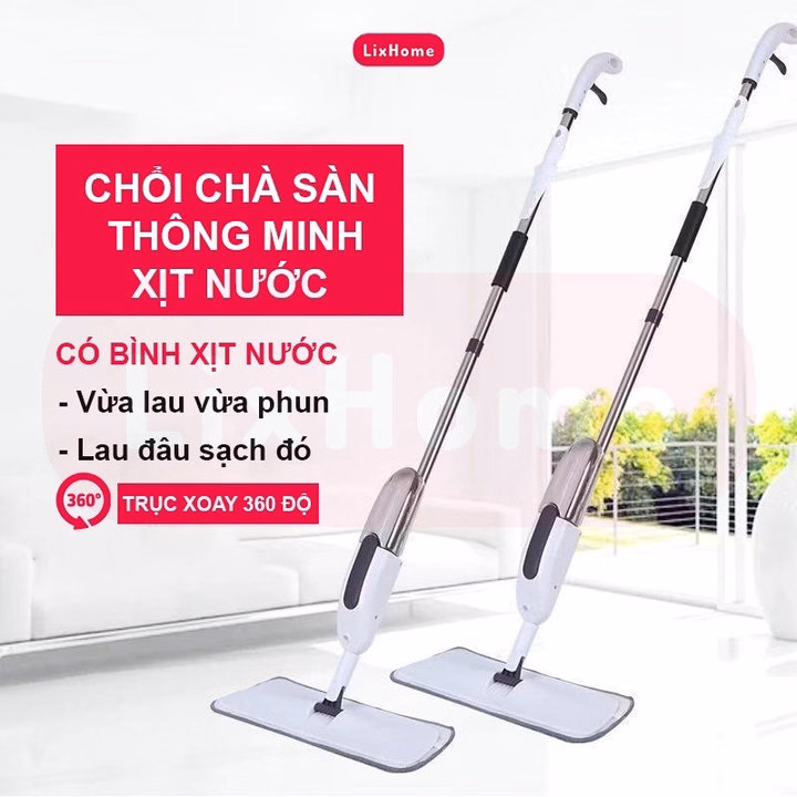 Chổi Lau Nhà Phun Sương Xoay 360 Độ Thông Minh - Ảnh 10