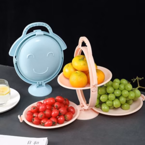 Khay 3 Đĩa Gấp Gọn Để Hoa Quả