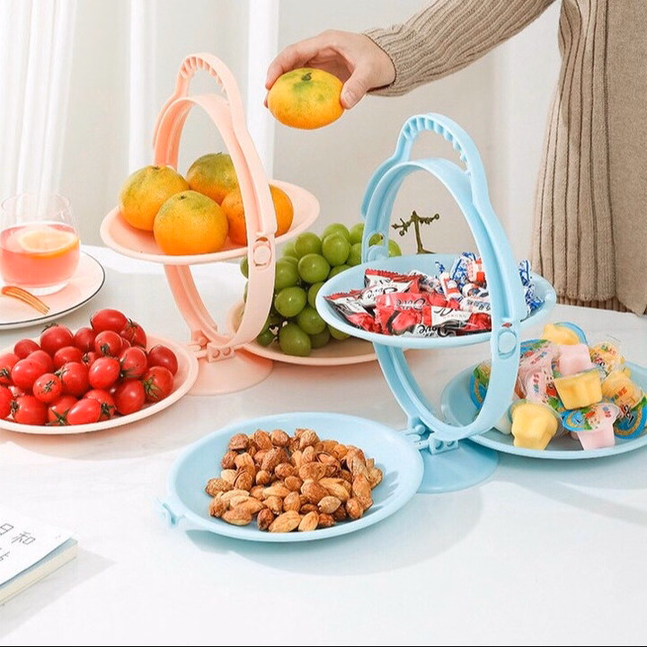 Khay 3 Đĩa Gấp Gọn Để Hoa Quả - Ảnh 5