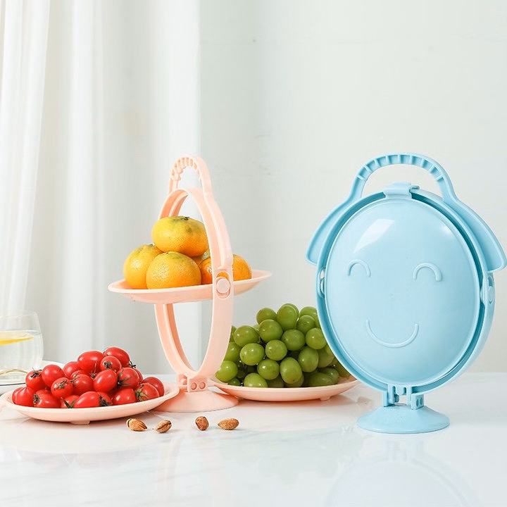 Khay 3 Đĩa Gấp Gọn Để Hoa Quả - Ảnh 2