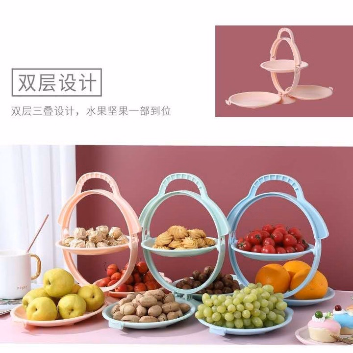 Khay 3 Đĩa Gấp Gọn Để Hoa Quả - Ảnh 8