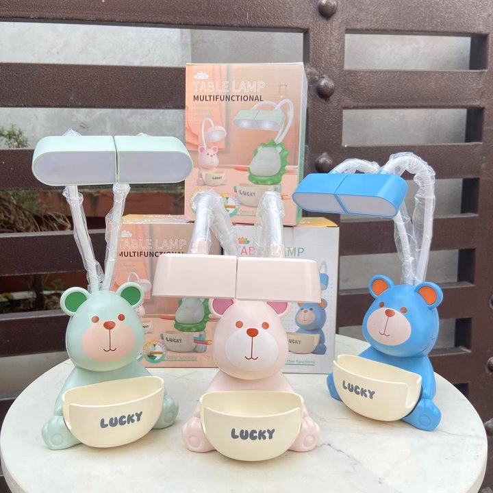 Đèn Học 2 Bóng Lucky Hình Gấu Siêu Xinh