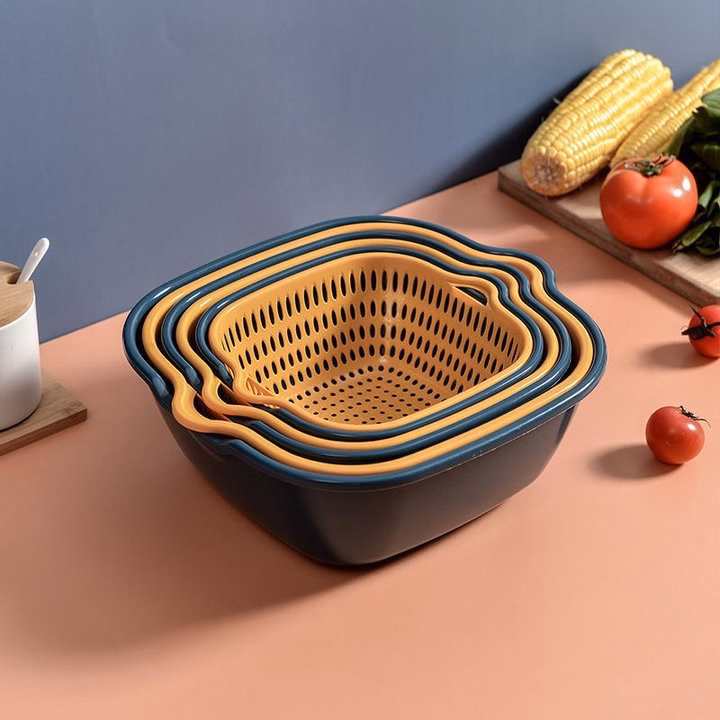 Bộ 6 Rổ Và Chậu Rửa Hoa Quả, Rau Củ - Ảnh 2