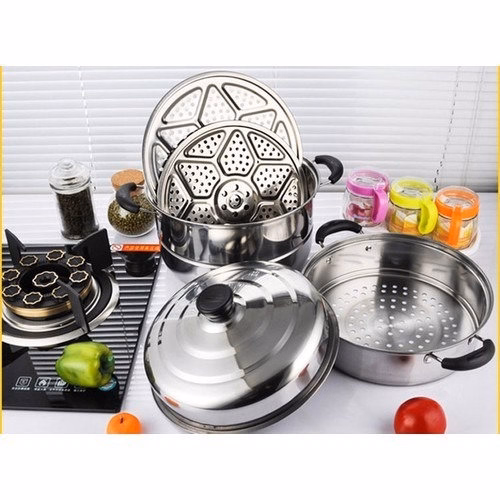 Nồi Dáng To Có Tầng Hấp - Nồi Hấp 3 Tầngg - Ảnh 3