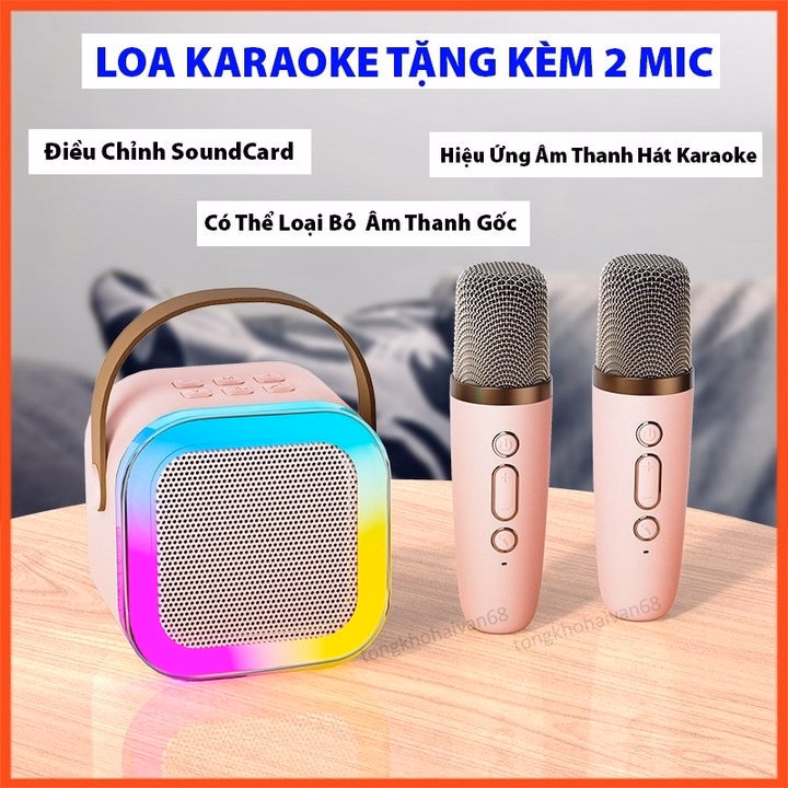 Loa Bluetooth Mini Hát Karaoke Kèm @ Mic - Ảnh 7