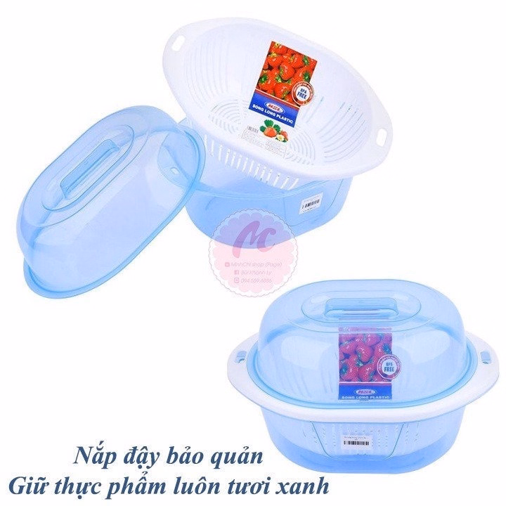 Bộ Rổ Chậu Có Nắp Đậy 3 Chi Tiết - Ảnh 2