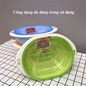Bộ Rổ Chậu Có Nắp Đậy 3 Chi Tiết