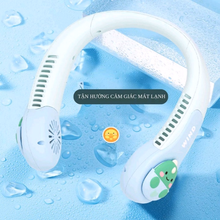 Quạt Đeo Cổ Mini Không Cánh Hình Thú Siêu Mát, Bền, Chạy Êm Ctb715 - Bechip - Ảnh 11