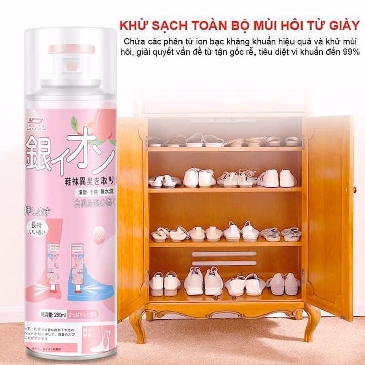 Xịt Chống Hôi Giầy, Chân Hương Đào - Ảnh 4