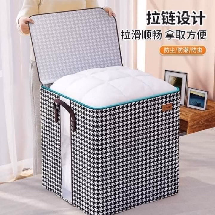 Túi Đựng Chăn, Quần Áo Kẻ Caro Cớ Lớn 100L - Ảnh 3