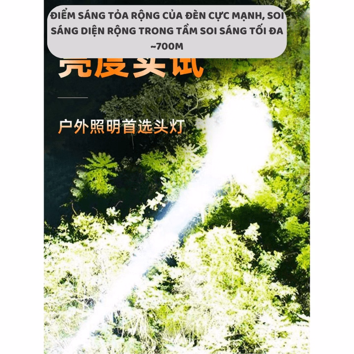Đèn Pin Đội Đầu Siêu Sáng Tỏa Rộng S35, Sạc Dự Phòng Chống Nước Ipx7, Độ Sáng 4000 Lumen, 3 Chế Độ Ánh Sáng Gd184 - Lady'S Passion - Ảnh 4