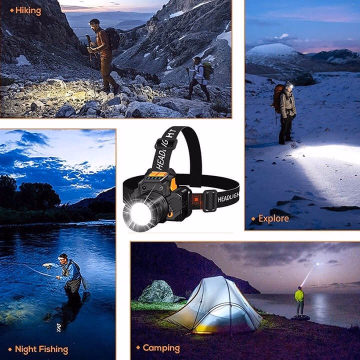 Đèn Pin Đội Đầu T6 Cảm Biến Vẫy Tay Siêu Sáng Kiêm Sạc Dự Phòng Điện Thoại, Zoom Gần Xa Gd185 - Lady'S Passion - Ảnh 16