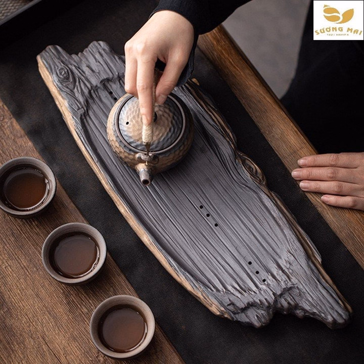 Khay Trà Gốm Cổ Sương Mai