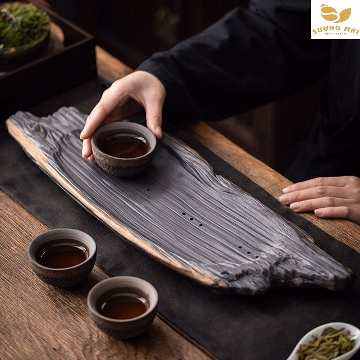 Khay Trà Gốm Cổ Sương Mai - Ảnh 2