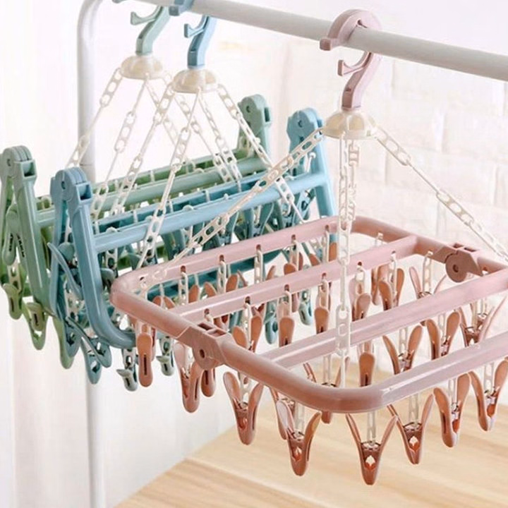 Móc Chùm Nhựa Vuông 32 Kẹp Tiện Lợi - Ảnh 3