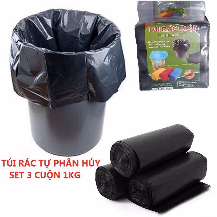 Set 3 Cuộn Túi Đựng Rác Size Trung (Vừa Thùng Sơn) - Ảnh 3