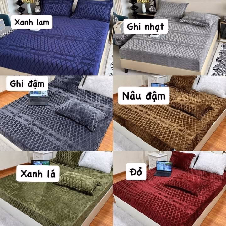 Bộ Ga Gối Nỉ Nhung Siêu Ấm - Ảnh 8