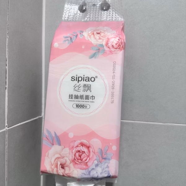 Bịch Giấy Rút Sipiao Chef&Chef Tq-Hoa Hồng 1000 Tờ - Su - Ảnh 3