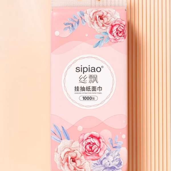 Bịch Giấy Rút Sipiao Chef&Chef Tq-Hoa Hồng 1000 Tờ - Su - Ảnh 4