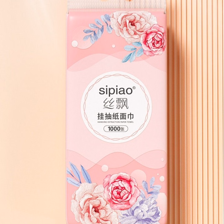 Bịch Giấy Rút Sipiao Chef&Chef Tq-Hoa Hồng 1000 Tờ - Su - Ảnh 4
